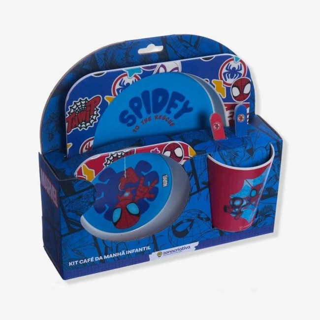 KIT ALIMENTAÇÃO INFANTIL HOMEM-ARANHA- 10025697