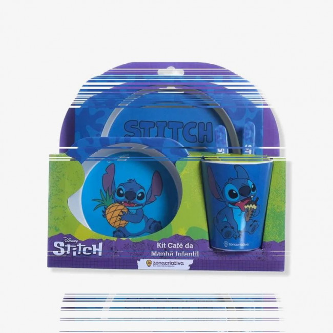 KIT ALIMENTAÇÃO INFANTIL STITCH - 10025740