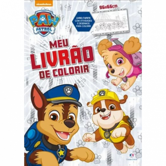 Livro tapete Patrulha Canina - Meu livrão de colorir  9786555005875