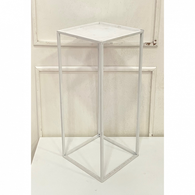 Mesa Geom Apoio Ferro Quad Branco M