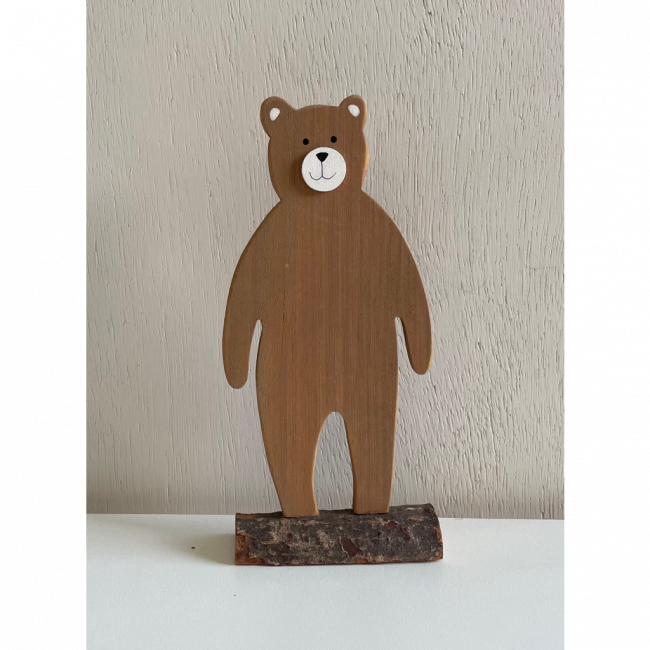 Mini Urso Madeira G 19x9cm