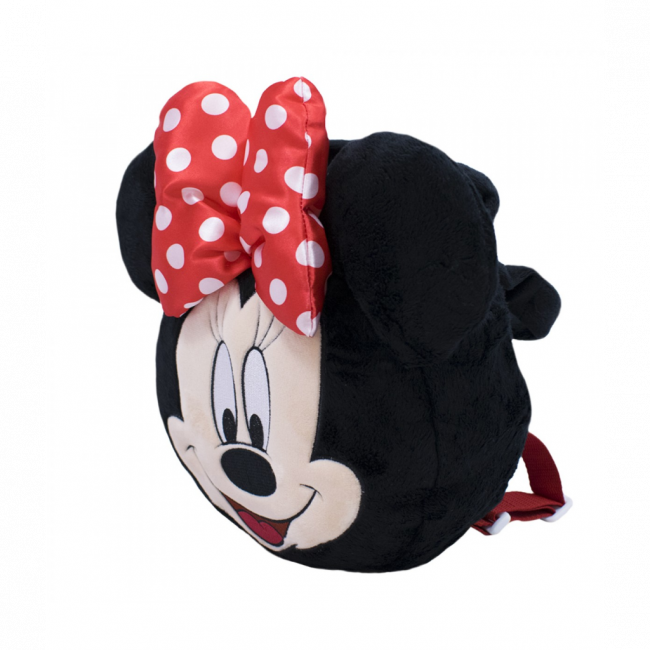 Mochila Bolsa Pelúcia Rosto Minnie-DLFL9002-MK1-D