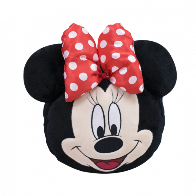 Mochila Bolsa Pelúcia Rosto Minnie-DLFL9002-MK1-D