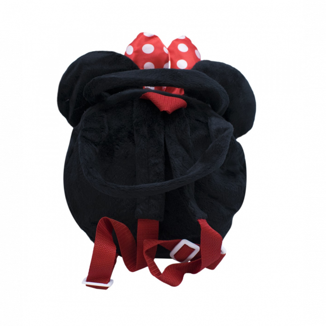 Mochila Bolsa Pelúcia Rosto Minnie-DLFL9002-MK1-D