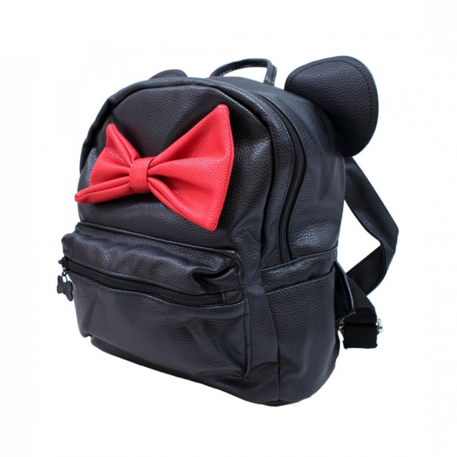 Mochila Preta Laço Minnie- DMG9002-MK18-D