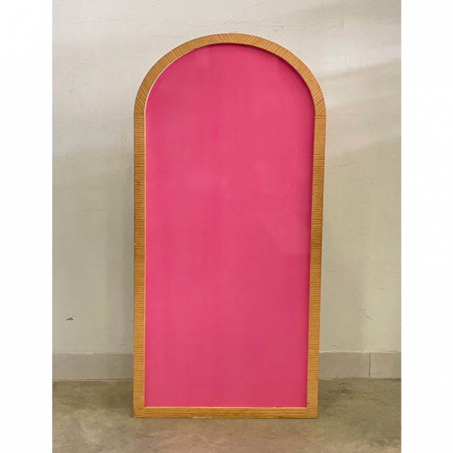 Painel Oval Rosa Chiclete 185x90cm