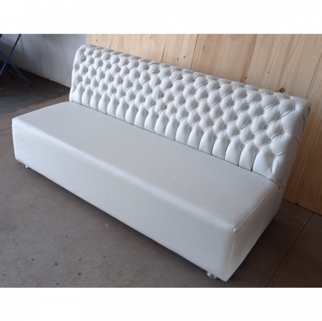 Sofa Capitone Branco 176x83x83 cm