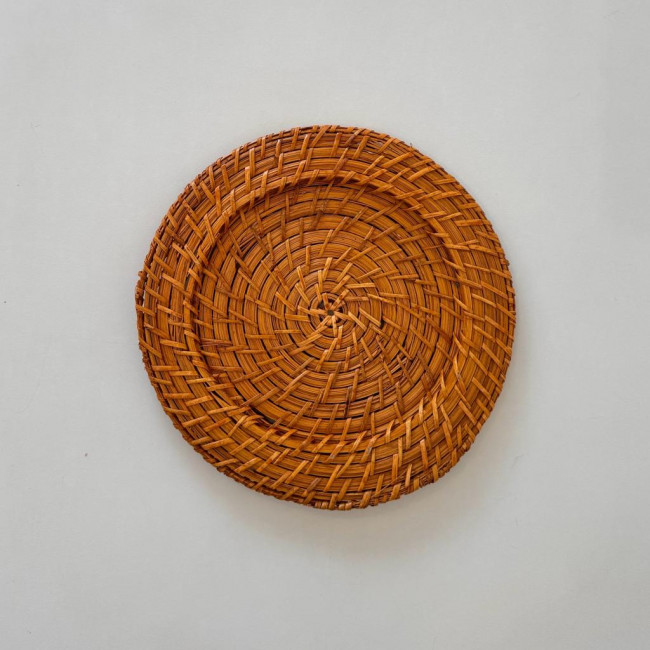 Sousplat Chá Rattan Bege 25cm / 7896817146016