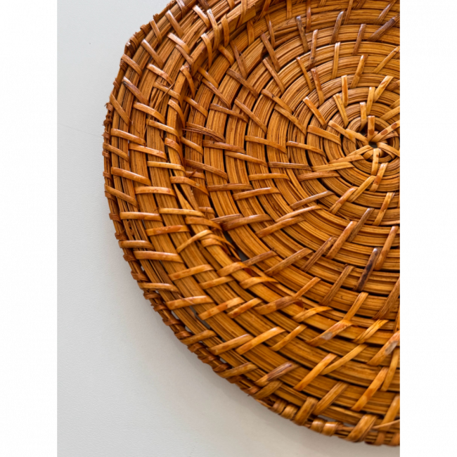 Sousplat Chá Rattan Bege 25cm / 7896817146016