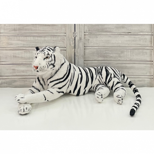 Tigre Branco de Pelúcia Realista P