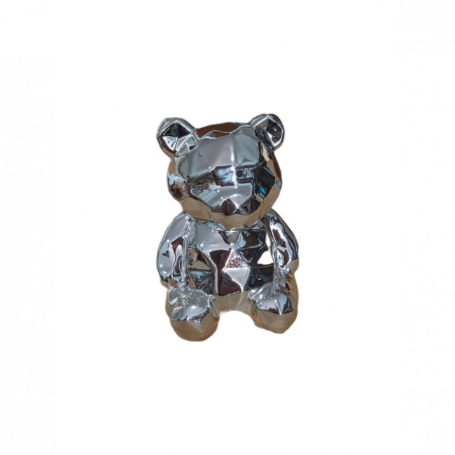 Urso Ceramica Geometrico Prata/Rose