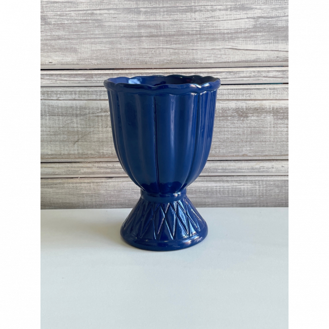 Vaso Ceram Gabi Azul Marinho P