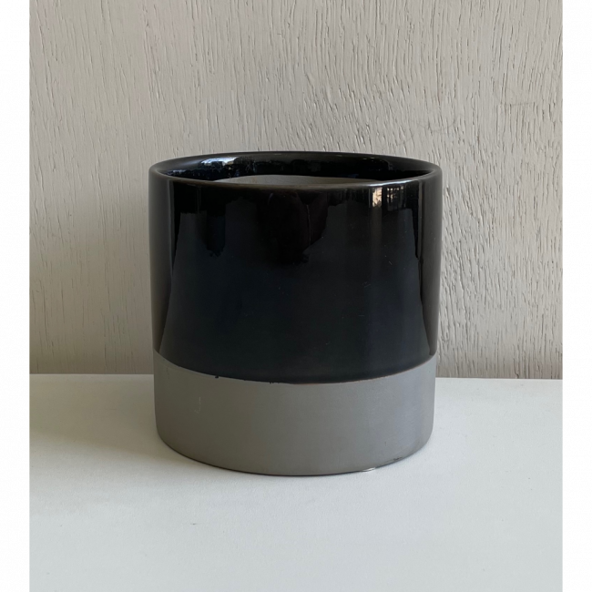 Vaso Preto Cinza P