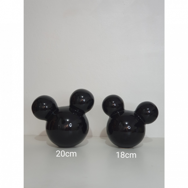 Cabeça cerâmica Mickey e Minnie