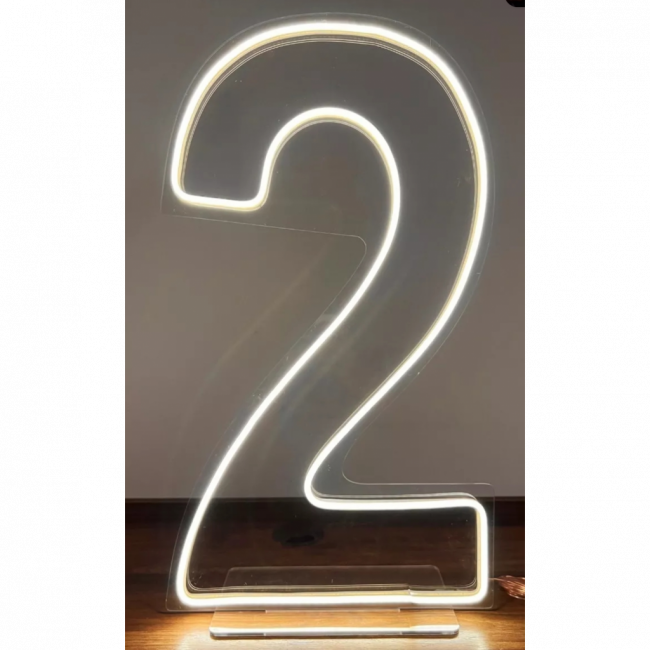 Número 2 led