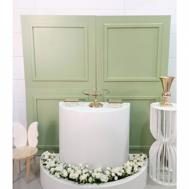 Painel boiserie verde