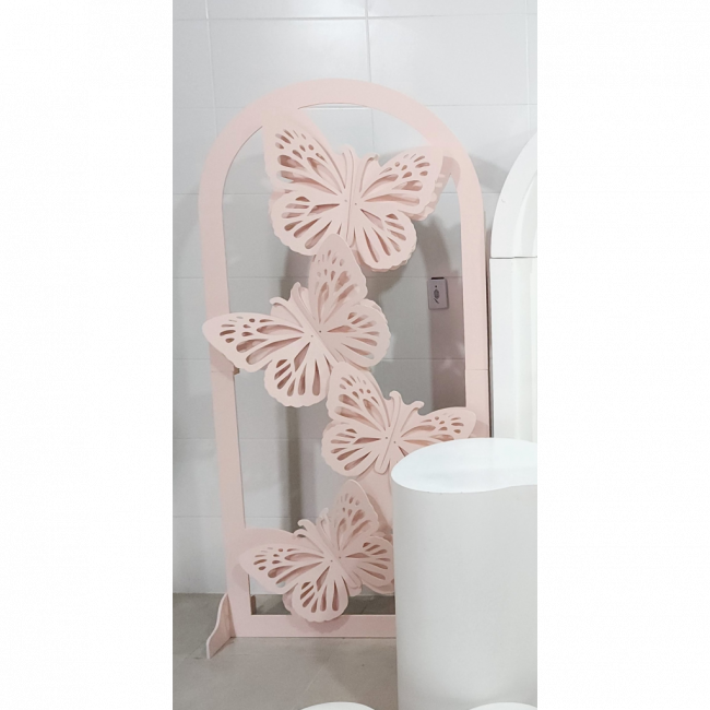 Painel borboletas 3d rose