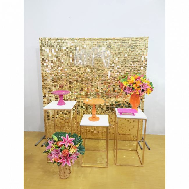 Painel shimmer dourado grande