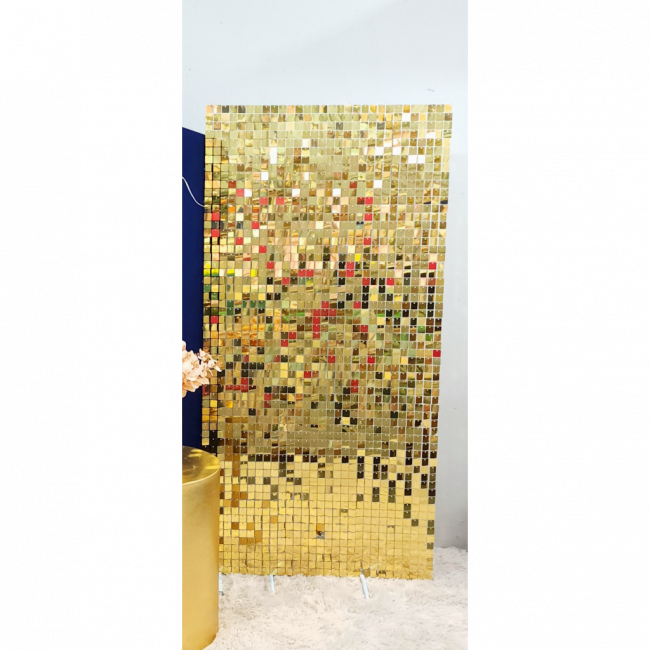 Painel shimmer dourado