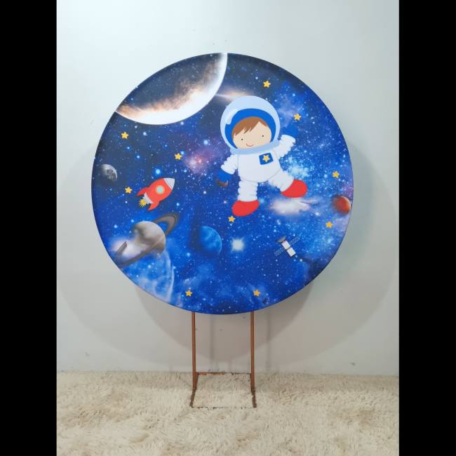 Painel sublimado redondo astronauta