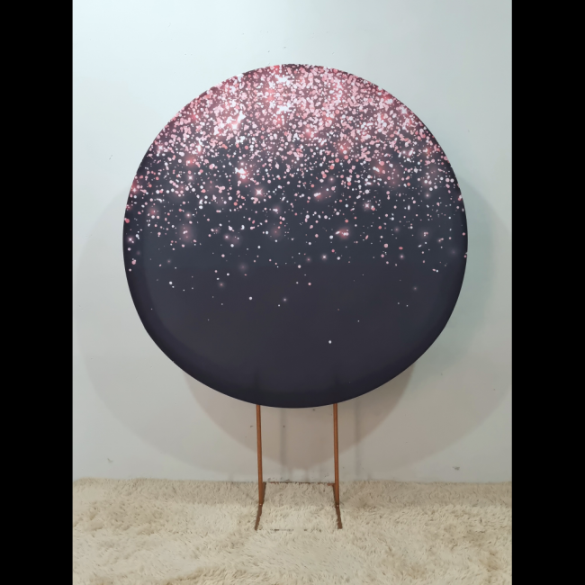 Painel sublimado redondo glitter