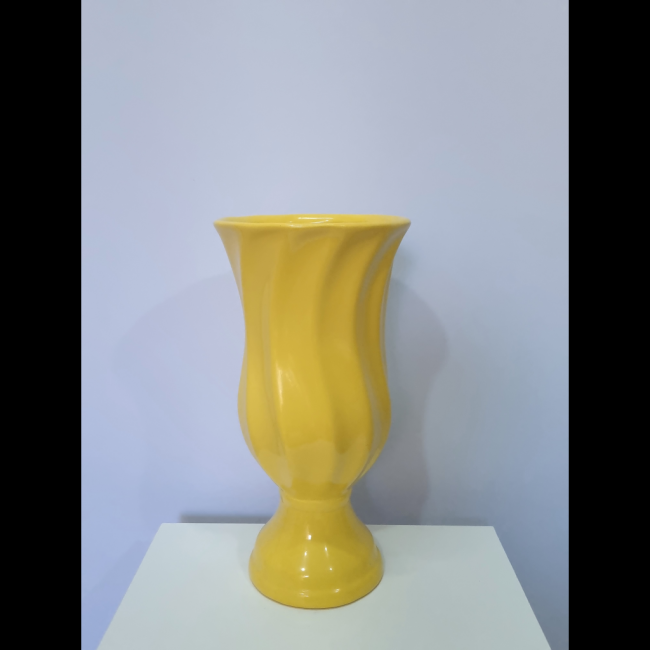 Vaso cerâmica amarelo