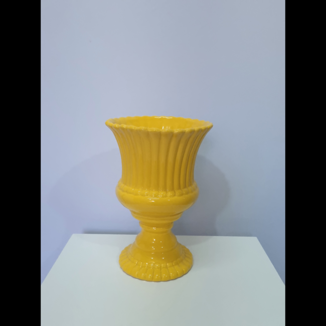 Vaso cerâmica amarelo