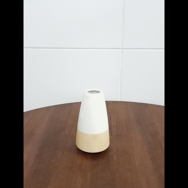 Vaso cerâmica branco pequeno