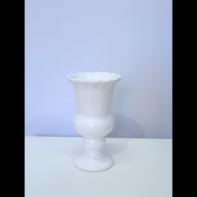 Vaso cerâmica branco