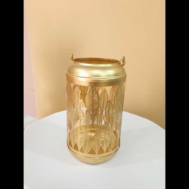 Vaso folhas dourado