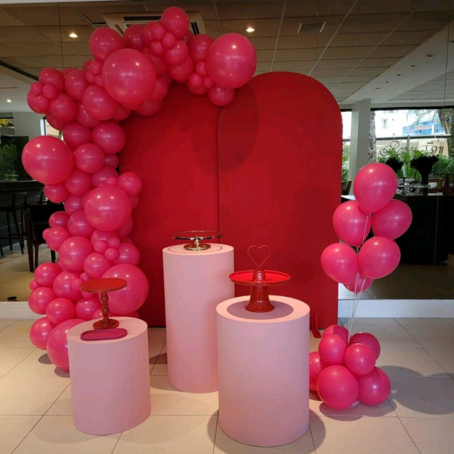 DECORAÇÃO PRONTA PINK E VERMELHO