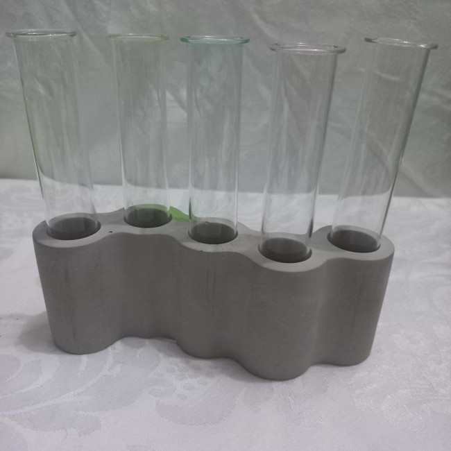 Conjunto de mini vasos/tubos químicos com base em cerâmica