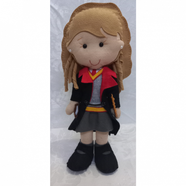 Boneco em Feltro, linha Harry Potter (Hermione)