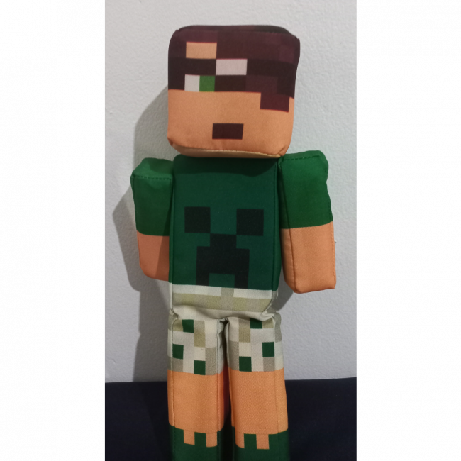 Boneco Mike The Link, em espuma (Minecraft)