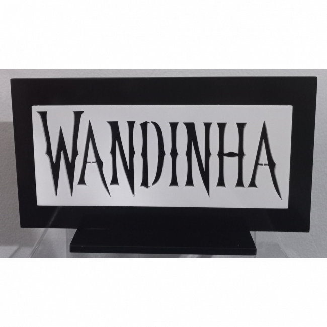 Placa em MDF,  nome Wandinha