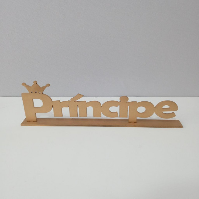 DISPLAYS MDF DE MESA PALAVRA PRINCIPE DOURADO