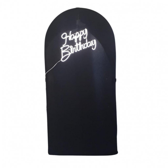 HAPPY BIRTHDAY LETREIRO LUMINOSO LED BRANCO FRIO