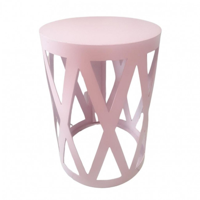 MESA CILINDRO MDF TRELIÇA ROSA M