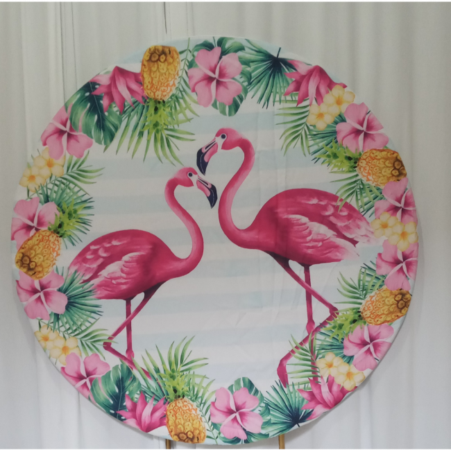 CAPA PAINEL SUBLIMADO FLAMINGO 1,20M.