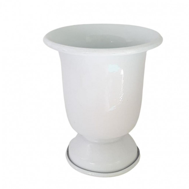 VASO ALUMÍNIO TULIPA BRANCO P