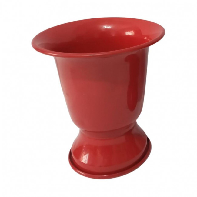 VASO TULIPA ALUMÍNIO  VERMELHO M