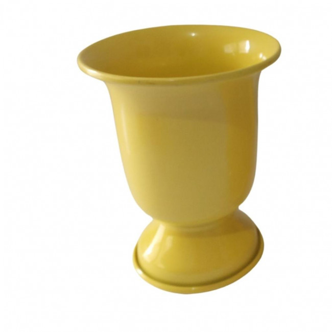 VASO TULIPA ALUMÍNIO AMARELO P