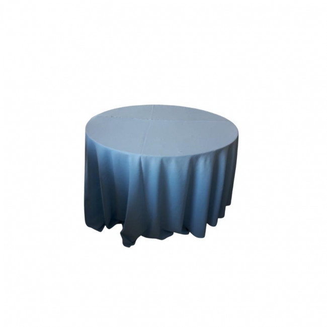 Toalha redonda azul claro para tampão redondo de 1,20m de diâmetro ( UN )
