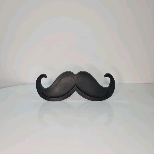 Bigode mdf bandeja decorativo preto