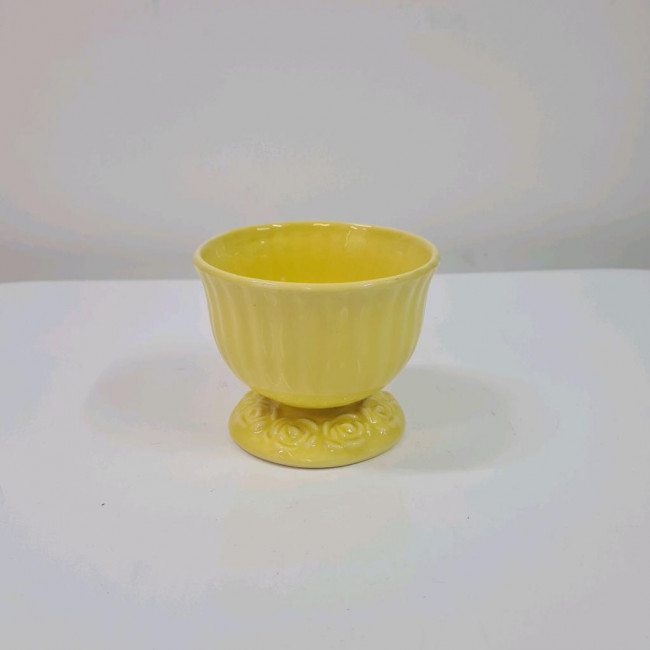 Bowl/Suporte de doces cerâmica amarelo