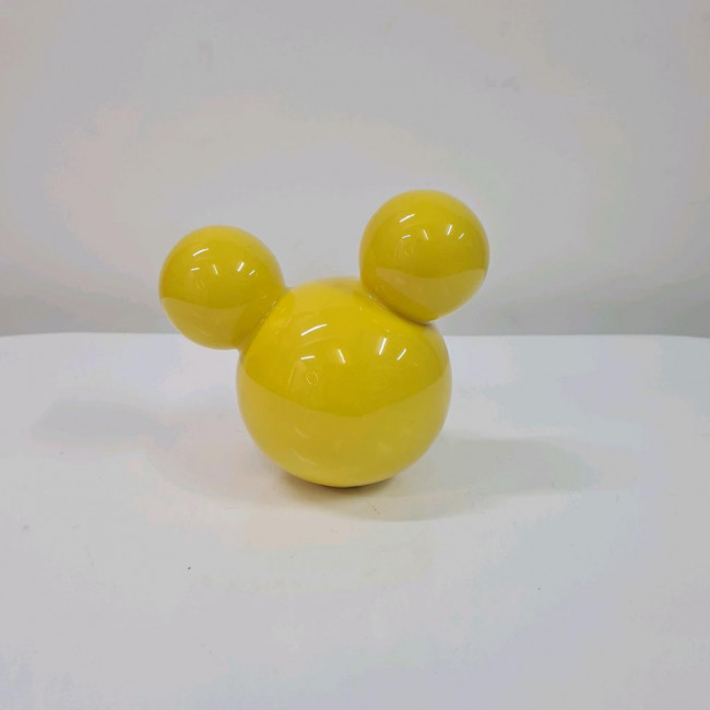 Cabeça Mickey cerâmica amarelo