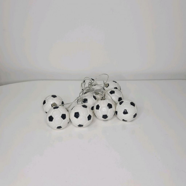 Cordão de bolas de futebol decorativo