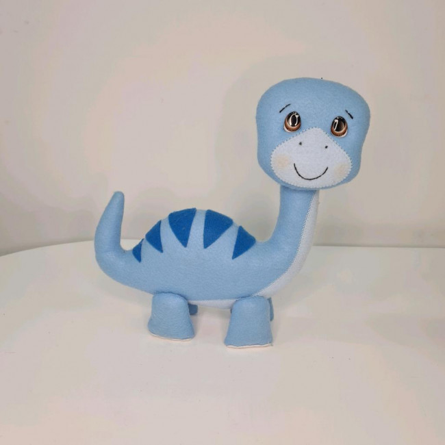 Dinossauro baby feltro azul