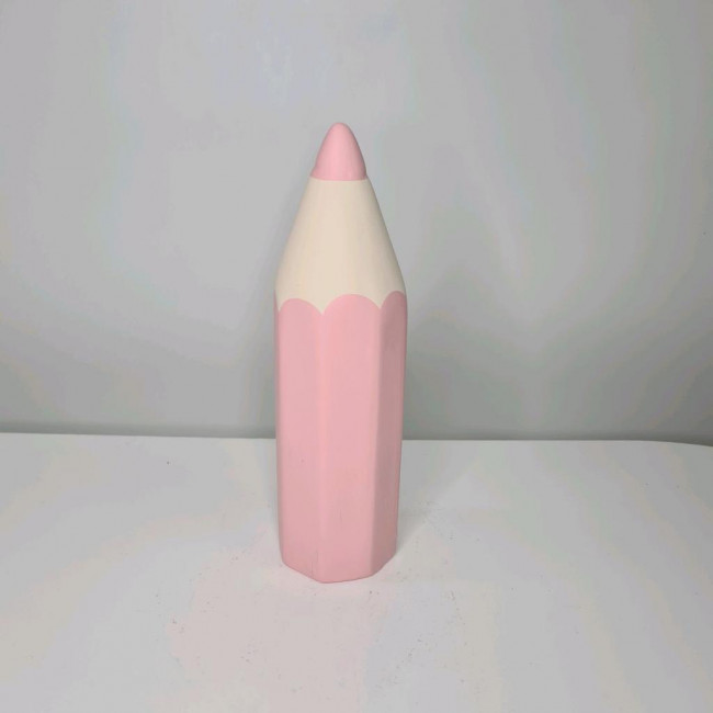 Lápis decorativo cerâmica rosa