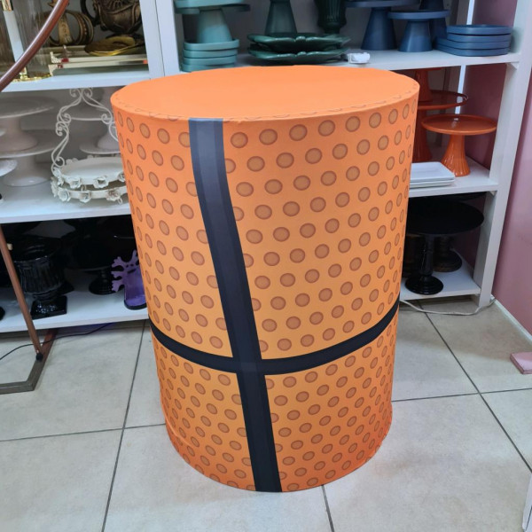 Mesa cilindro G (h:80cm× d:60cm) c/ capa bola basquete